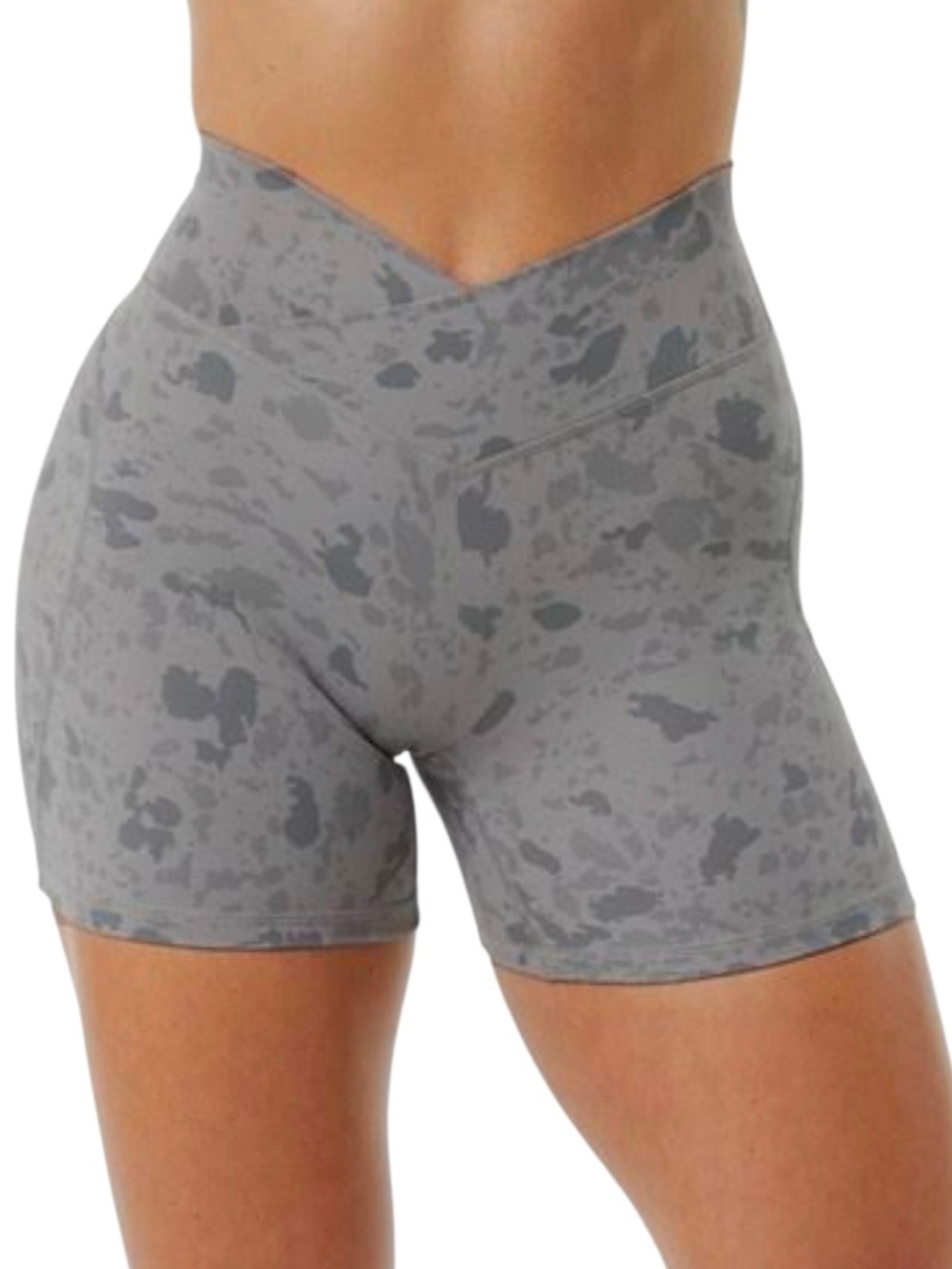 Alphalete Surface Power Short 5” Pebble Print Stone Grey  Discontinued XS